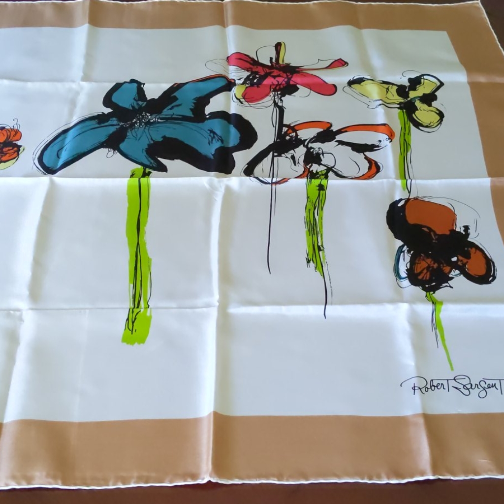 Robert Sargent Rare Silk Scarf Made In France